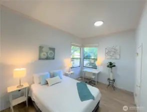 high ceiling bedroom