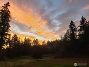 Sunset from the backyard.