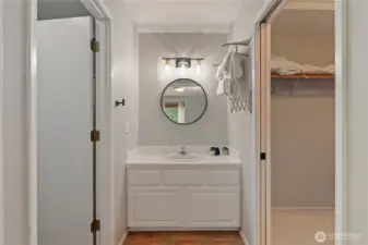 Primary Bedroom Bathroom with Walk-In Closet