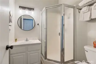 Bonus Room Bathroom off of the Garage.
