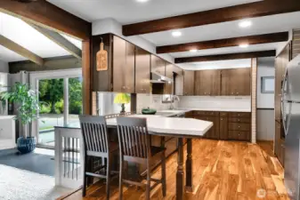 Great flow from the kitchen into the family room for easy entertaining.