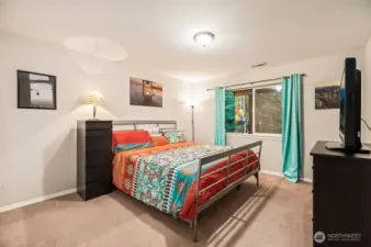 The lower level bedrooms are very large. Teen, roommate or multi-generational living sized!