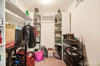 Secondary bedroom with large attached walk in closet for incredible storage or game closet