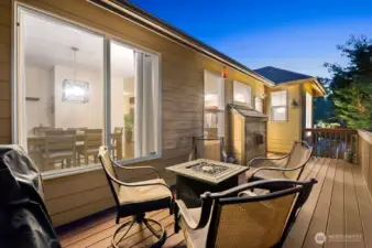 Steps away from your lower level patio and hot tub