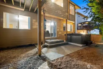 Hot tub included and works great! Get ready for fall and winter nights actually enjoying your back yard.