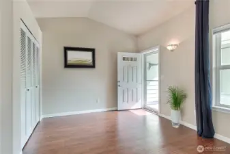 Laminate floors throughout the main living areas and bedrooms!