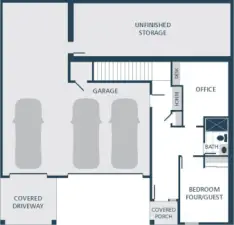 Image is a rendering. Photographs are for illustrative purposes only. Features, finishes, interior/exterior colors, landscaping and floorplan shown may vary from actual homes built.