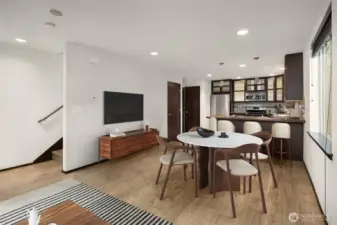 Virtually Staged: Kitchen and Dining