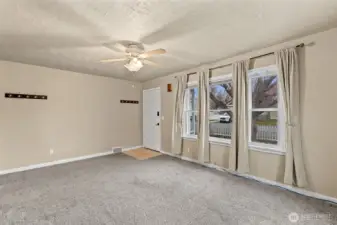 Large living room with 4 windows!