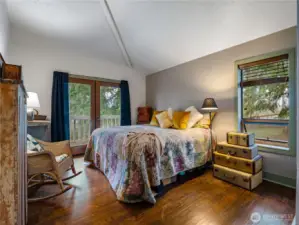 The primary bedroom is secluded from the rest of the house and gives ultimate privacy. Enjoy your morning coffee on your own balcony right of the primary.