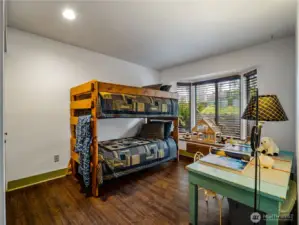 The 2nd bedroom also has a window seat.