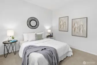 There's a doorway right before the main floor bedroom that will allow for an easy junior suite conversion, just add a door!