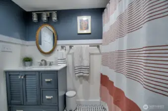 Lower level newer bathroom