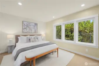 Primary bedroom on the main floor.