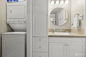 Big bonus for this condo is the in-unit washer and dryer.