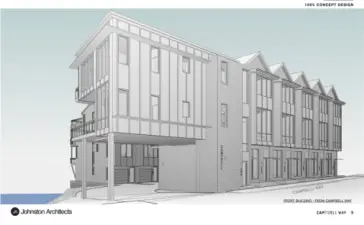 Rendering of 11 unit proposed site