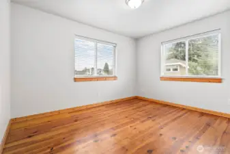 3rd upstairs bedroom, also freshly painted