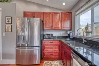 Modern Counters & Refrigerator