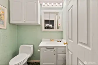 Lower Level half bath off the Utility Room