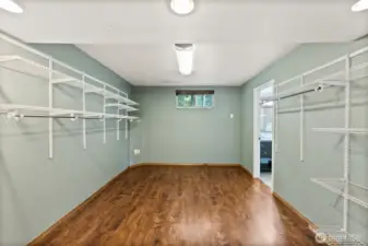 Ample Walk In closet leads to Ensuite