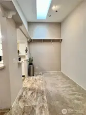 Dining area with Vaulted Ceiling and Skylight!