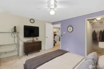 Bedroom and walk-in closet
