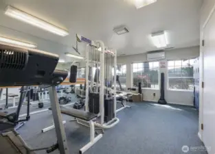 Exercise room with sauna!