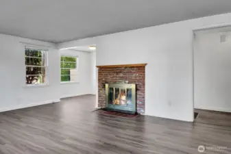Brick Fireplace