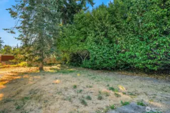 Large fenced back yard.