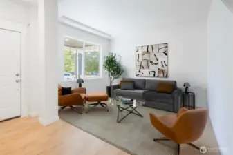 Living Room/Office/Music Room as you enter home on left (Virtually Staged)