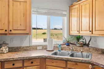 View of the Mountain from the kitchen sink
