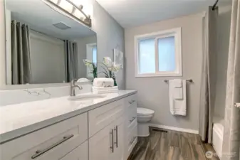 Updated hall bath