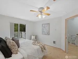 Primary Suite looking out to Living Room