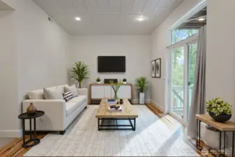 M-I-L living area - virtual staged