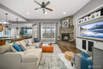 Light filled living room designed for both comfort and refinement