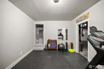 Spacious home gym