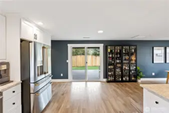 Sliding glass doors to the deck