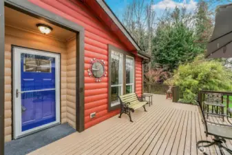 newer cedar decks to be painted by owner prior to closing....weather permitted.