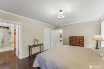 Updated primary bath attched