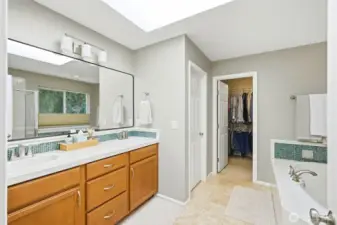 Large primary bathroom.