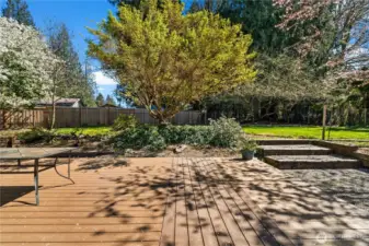 You'll enjoy this park-like setting in the back yard!