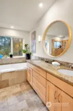 Primary 5 piece bath with large walk in closet