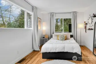 Bedroom 3 with partial views of Lake Washington