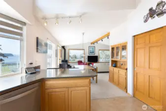 Looking towards dining & living room.