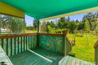 Covered back porch
