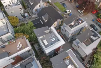 See how one roof is brand new looking?