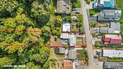 Shy half acre lot