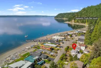 Home sits directly across street from beach access