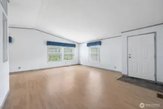Looking back at the Main entry from the hall to the bedrooms.