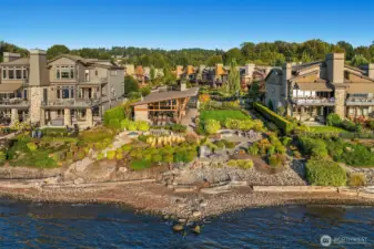 Owner's clubhouse with waterfront fire pits and endless sunsets
